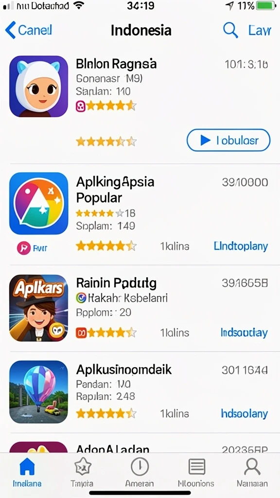 Grafik yang menarik dan penuh warna.