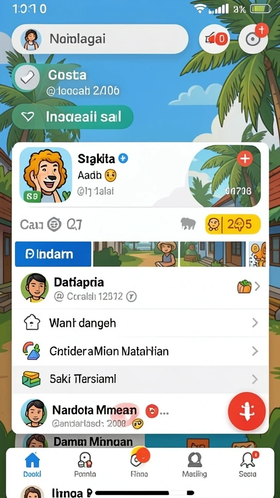 Fitur live chat untuk interaksi antar pemain.
