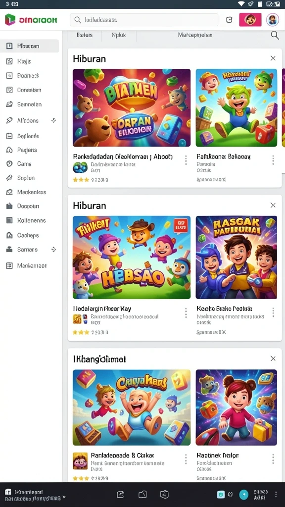 Tampilan antarmuka pengguna yang modern dan menarik.