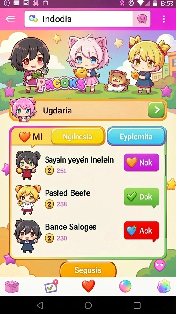 Tampilan antarmuka LUKYMINO yang menarik.