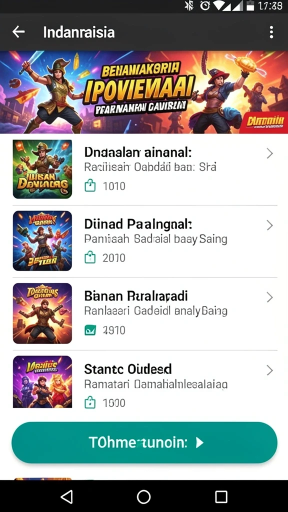 Berbagai pilihan permainan yang seru.