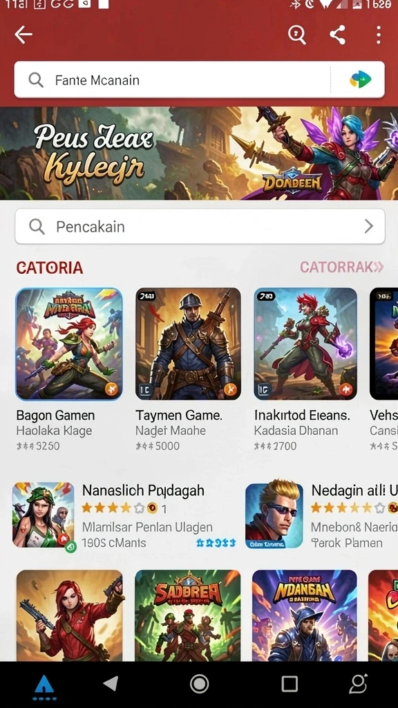 Berbagai pilihan permainan yang menarik.