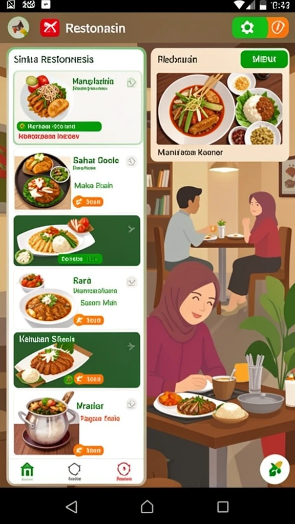 Tampilan antarmuka yang ramah dan menarik.