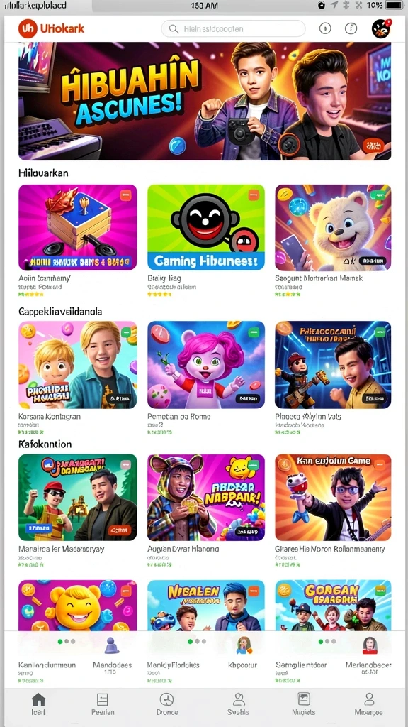 Screenshot memperlihatkan fitur turnamen dengan hadiah menarik.