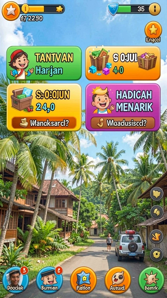Tampilan utama game SERURP yang menarik perhatian.