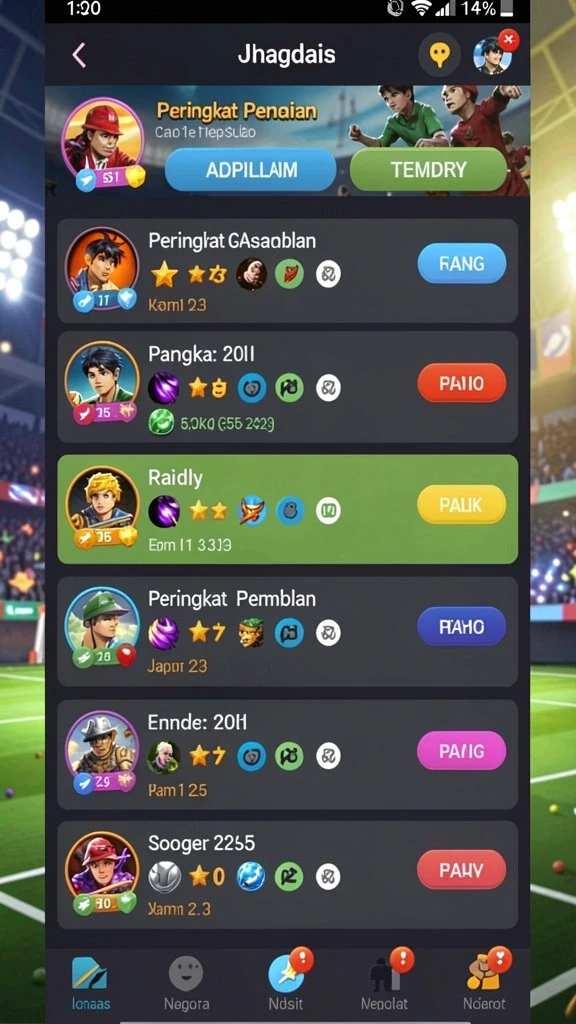 Interaksi chat yang membuat permainan lebih seru.