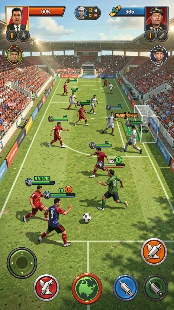 Screenshot V07 memperlihatkan grafis yang memukau dalam permainan.